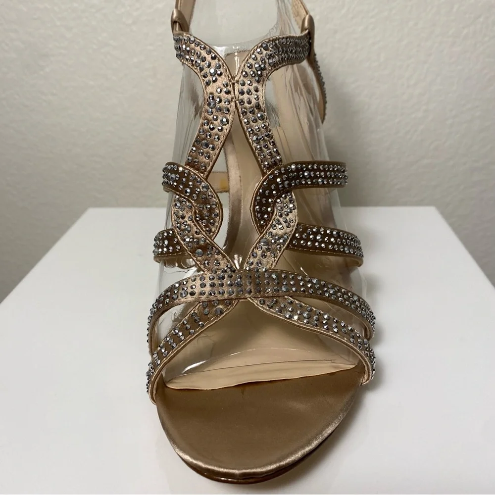 INC Sparkling Rhinestone Strappy Heels Size 9.5 Brand New in Box